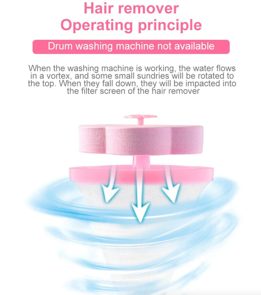 Floating Laundry Hair & Lint Filter – Flower-Style Washing Machine Cleaner